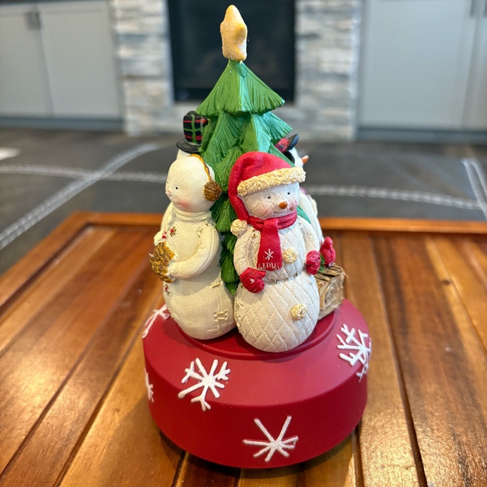 Collectible Hallmark Revolving Snowman O Christmas Tree